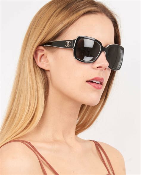 sonnenbrille chanel damen schwarz|chanel sonnenbrille braun.